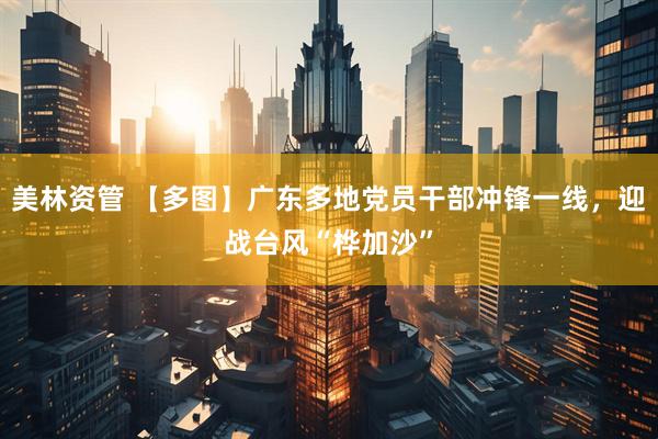 美林资管 【多图】广东多地党员干部冲锋一线，迎战台风“桦加沙”